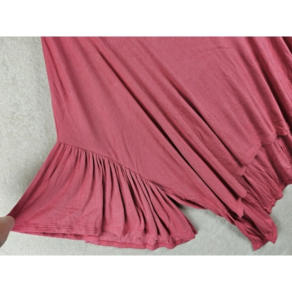 Akemi + Kin Anthropologie Oversized Hi Lo V Neck Top Pink Size XS/S